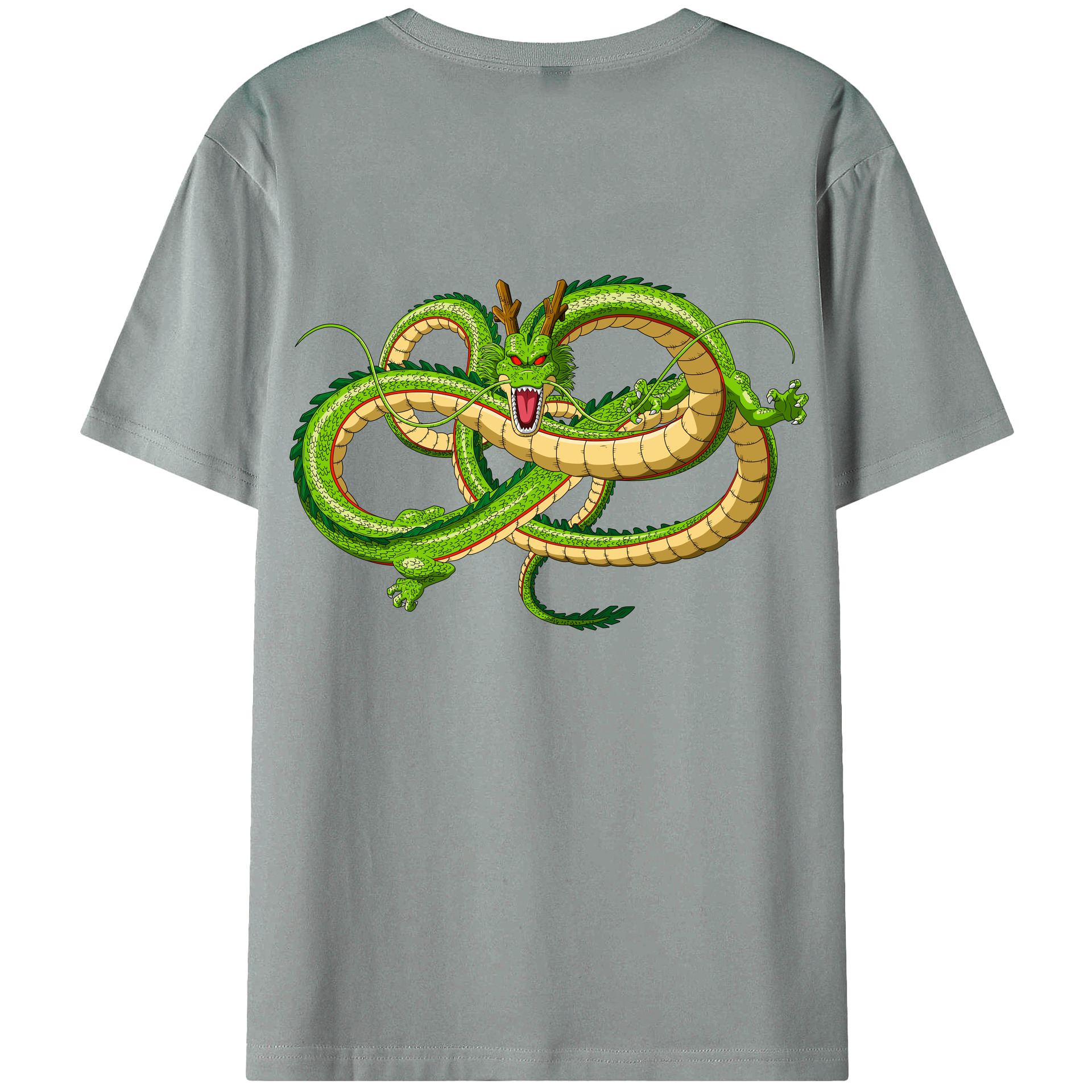 （画像用） ドラゴンボール 神龍 シェンロン DRAGON BALL Shenron 綿100％ メンズ半袖Tシャツ（バックプリント） 通気性